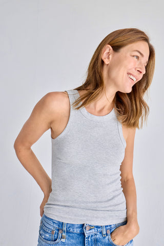 JODI TANK-  heather grey