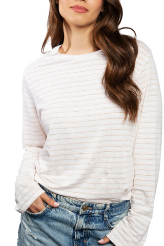 ANGEL TEE blush stripe