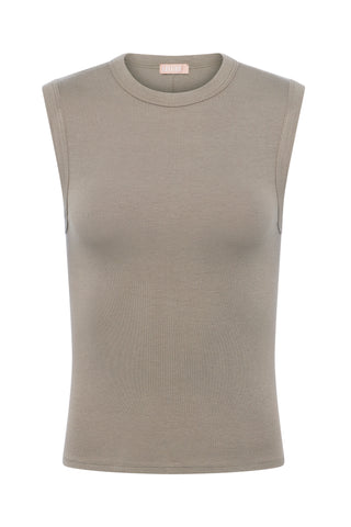 LOU MUSCLE TEE BROWN