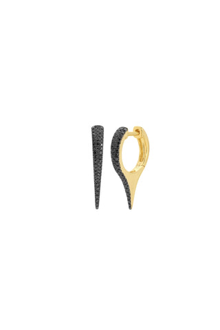 SHORT BLACK PAVE DIAMOND NEEDLE